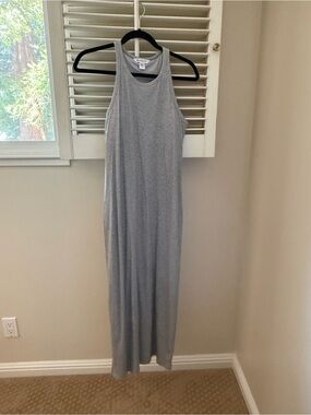Athleta Light Grey Sleeveless Ribbed Dress